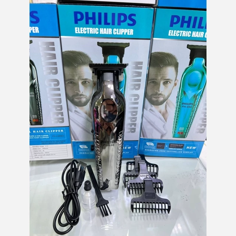 خط زن وصفر زن مارک فیلیپس مدل 890 دورنگ فیروزه ای و مشکی  .